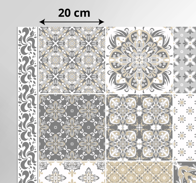 Vintage dlaždice vzor dlaždice koberec - TenStickers