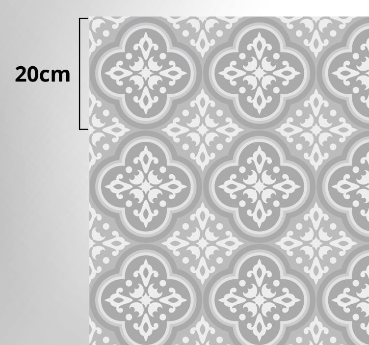 Šedé hydraulické dlaždice vinylové koberce - TenStickers