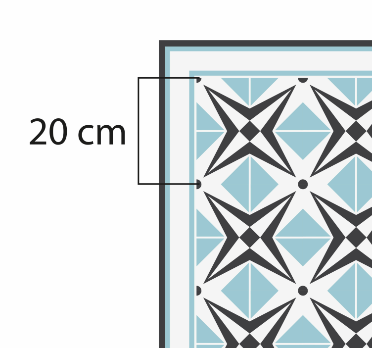 Motiv hvězdně modrý Mozaikový vinylový koberec - TenStickers