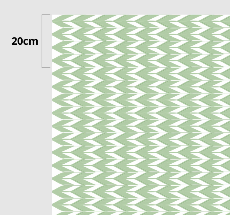 Zelený šípový vzor Geometrický vinylový koberec - TenStickers