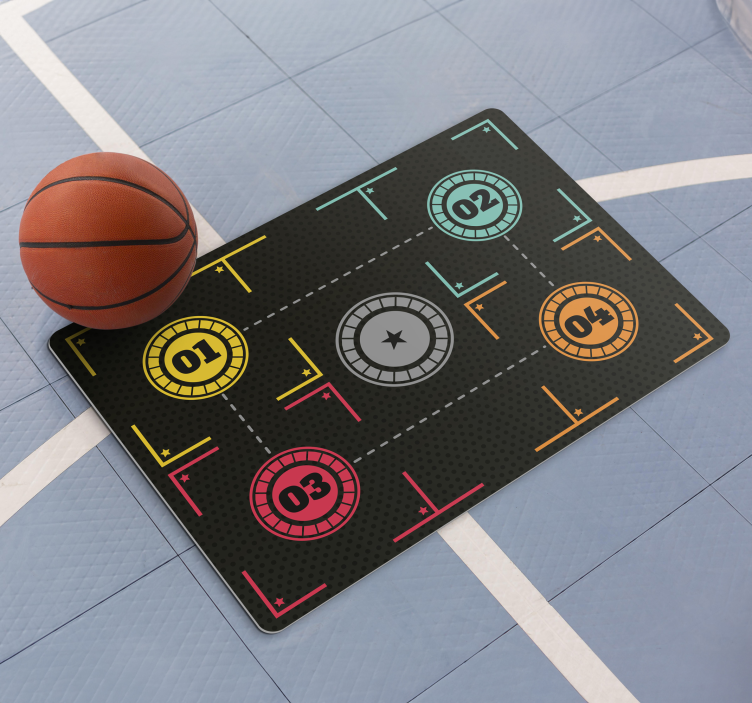 Basketbalový trénink Obdélníkový vinylový koberec - TenStickers
