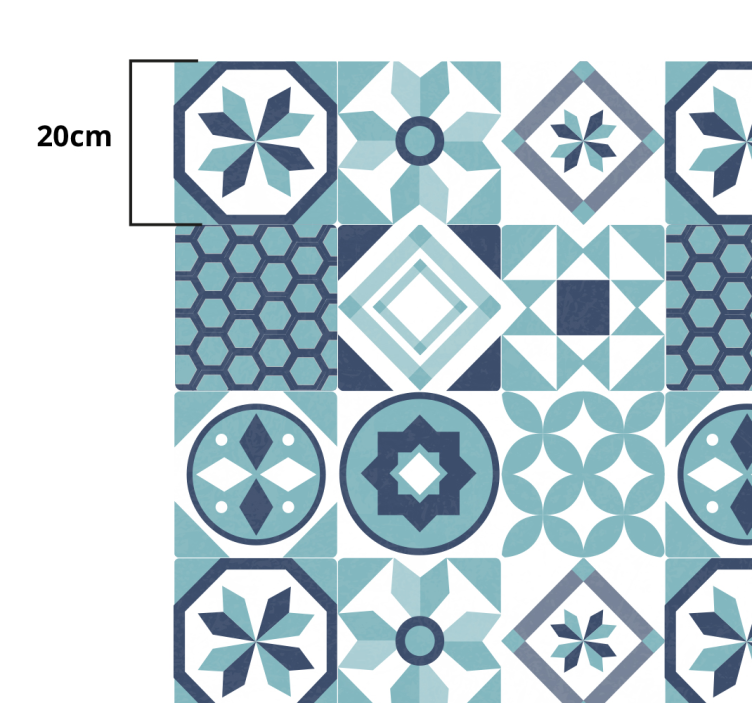 Inspirace mozaikovými dlaždicemi Mozaikový vinylový koberec - TenStickers