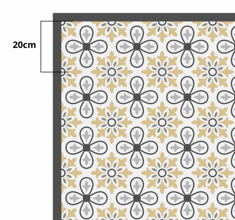 Starožitný květinový vinylový koberec - TenStickers