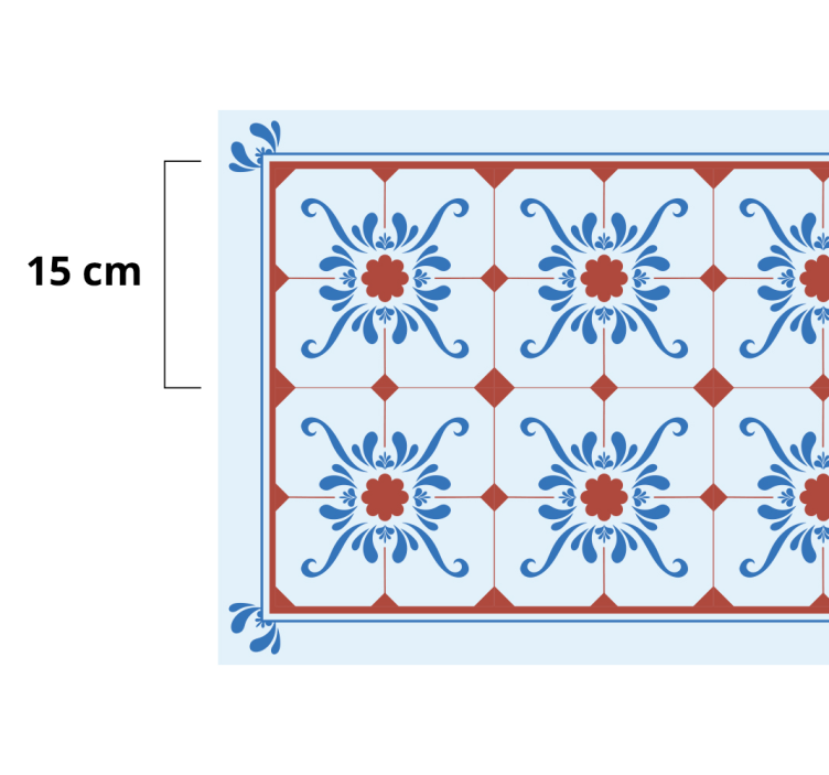 Okrasná dlažba Vinylový koberec s efektem dlaždic - TenStickers