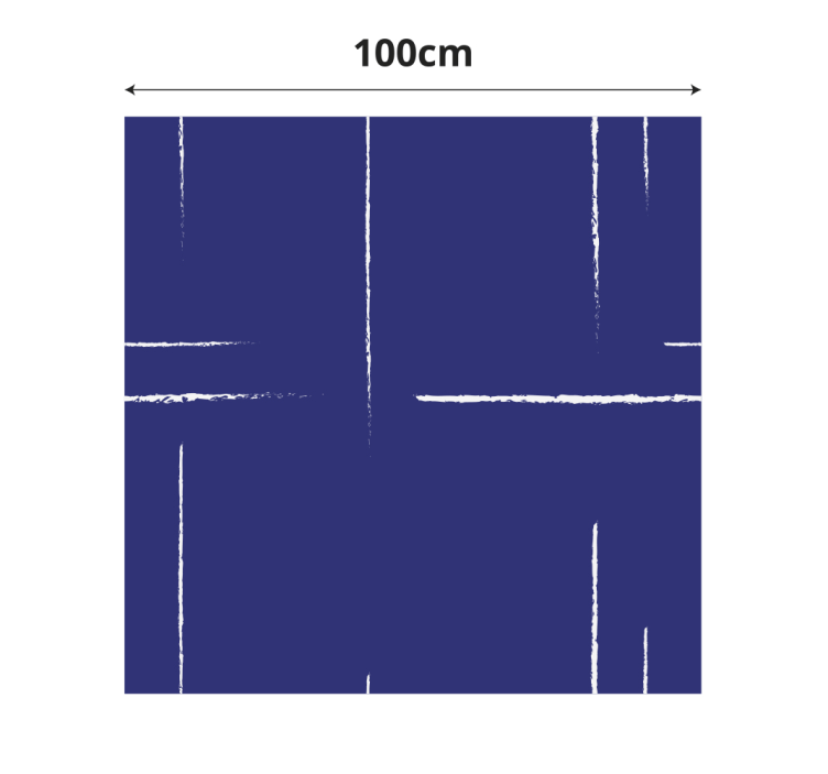 Moderní čárový vzor Modrý vinylový koberec - TenStickers