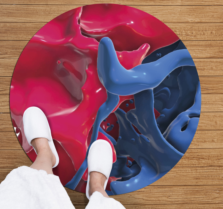 Abstraktní barevný proud Vinylový koberec s texturou - TenStickers