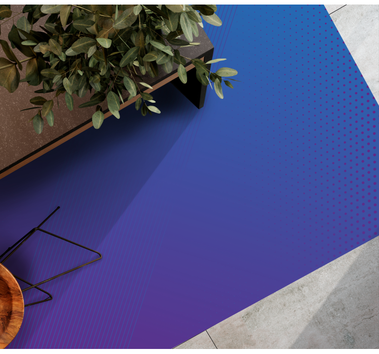 Abstraktní fialová až modrá vinylový koberec - TenStickers