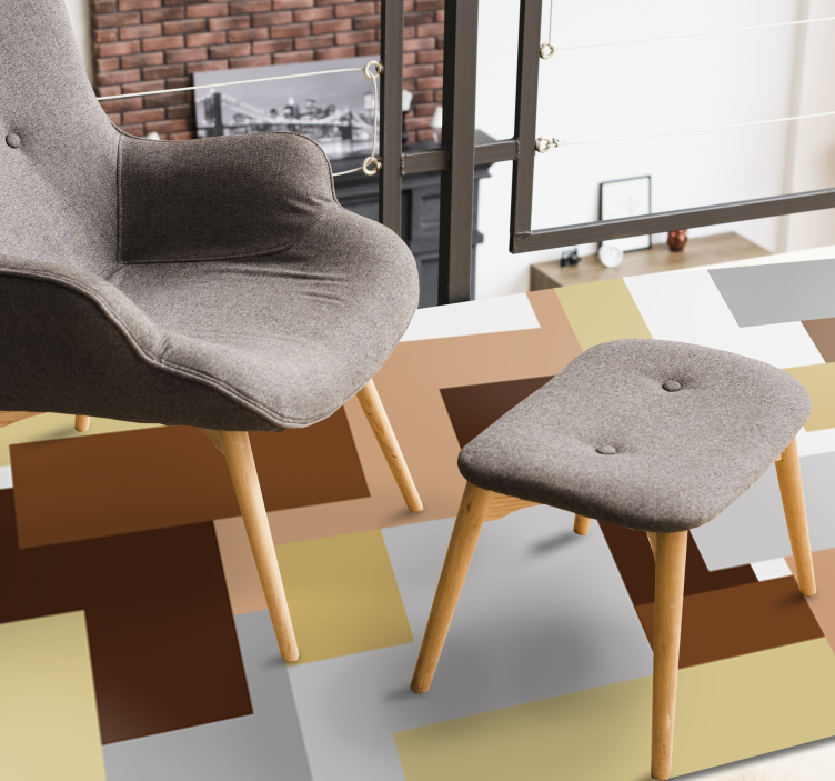 Abstraktní geometrické motivy Moderní vinylový koberec - TenStickers