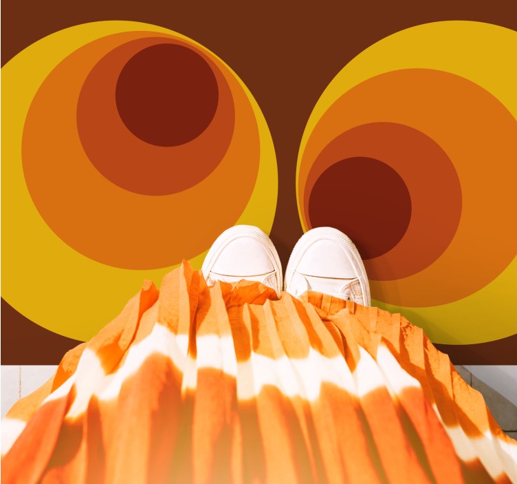 Abstraktní geometrické víry Geometrický vinylový koberec - TenStickers