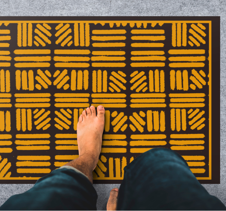 Abstraktní geometrický vzor Etnický vinylový koberec - TenStickers