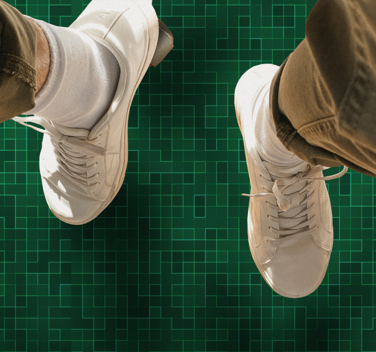 Abstraktní jasně zelené mozaikové dlaždice - TenStickers