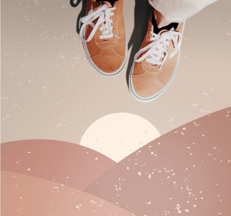 Abstraktní krajina Minimalistický vinylový koberec - TenStickers