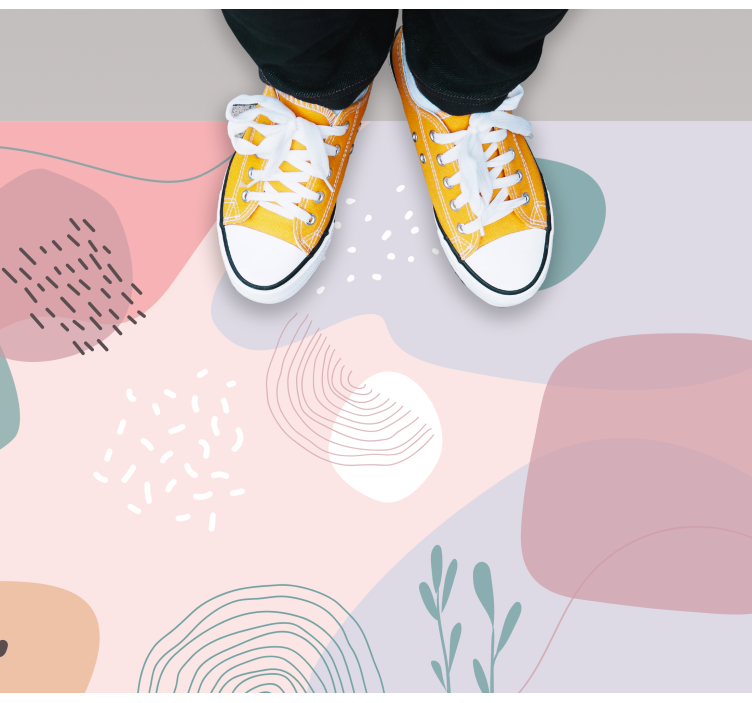 Abstraktní měkké tvary Moderní vinylový koberec - TenStickers