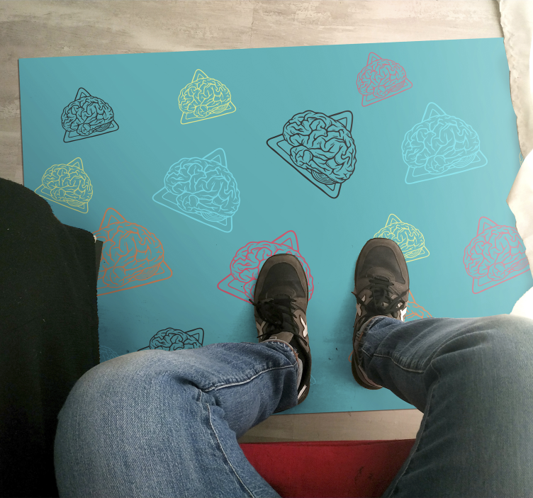 Abstraktní mozkové vzory Ostatní Vinylový koberec - TenStickers