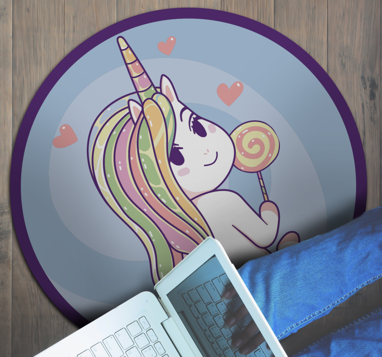 Anime jednorožec zvířecí vinylový koberec - TenStickers