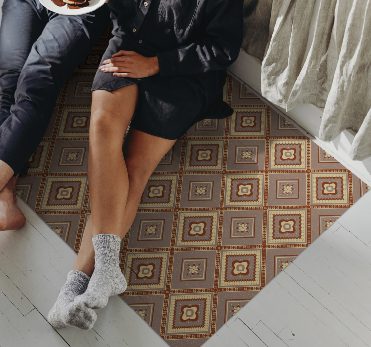 Aranžmá ozdobných dlaždic Mozaikový vinylový koberec - TenStickers