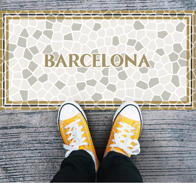 Barcelona geometrický vzor Mozaikový vinylový koberec - TenStickers