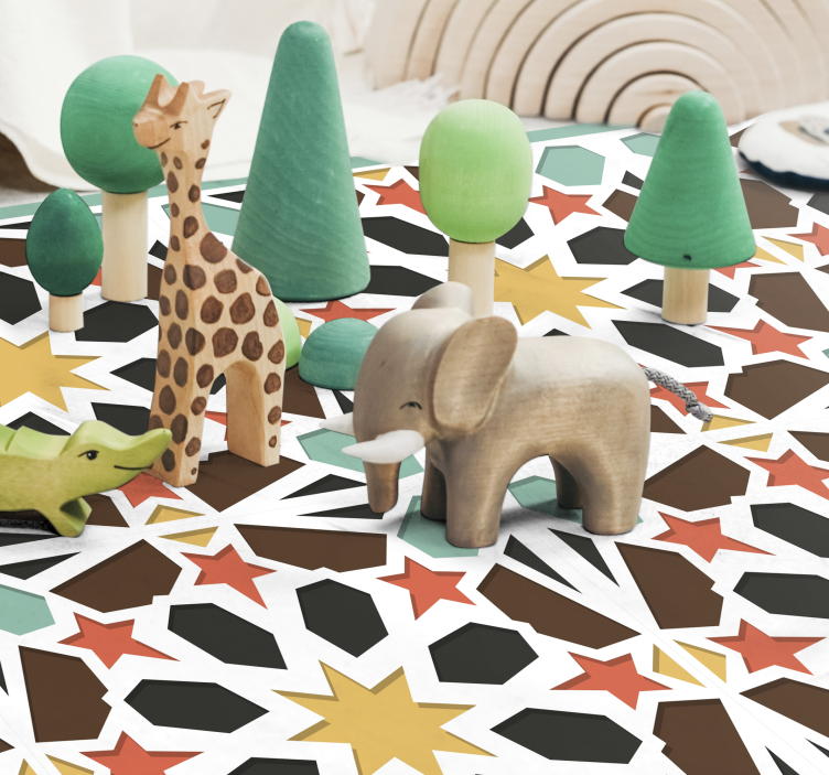 Barevný obdélníkový koberec - TenStickers