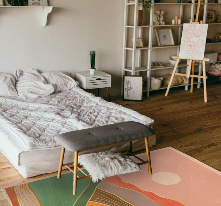 Barevný pastelový severský vinylový koberec - TenStickers