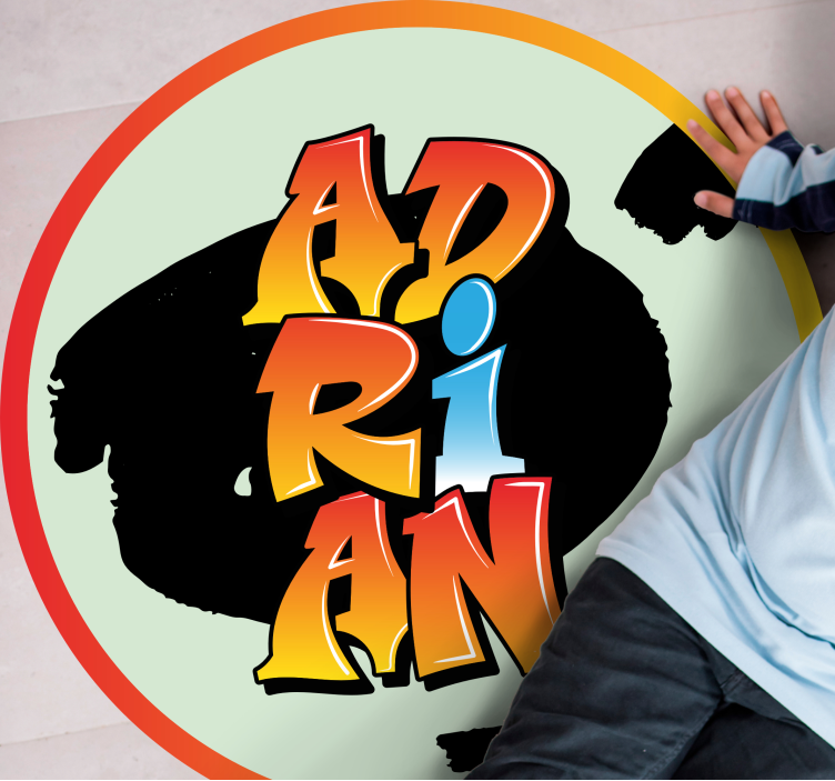 Barevný design jména Vinylový koberec se jmény - TenStickers