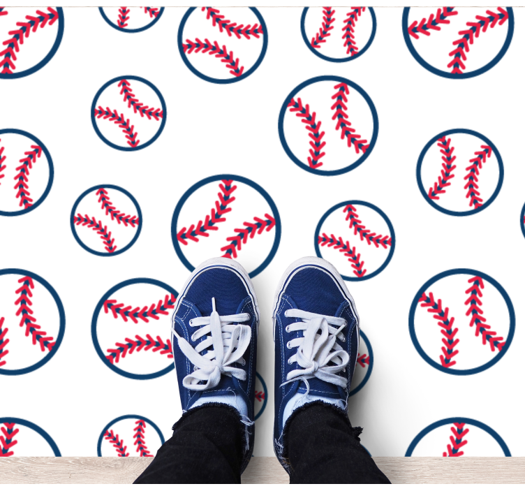 Baseballový vzor Vinylová hrací podložka - TenStickers