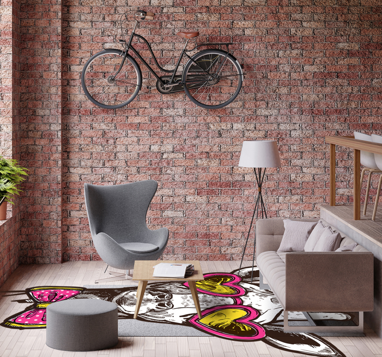 Originální bederní žirafový vinyl koberec - TenStickers