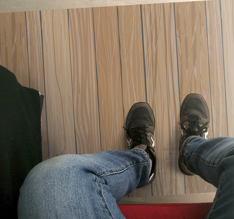 Bledá dřevěná deska vinyl běžec - TenStickers