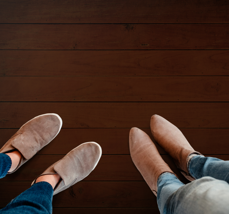 Tmavě hnědá textura vinylový koberec s efektem dřeva - TenStickers