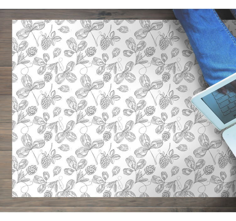 Botanická lineární Vinylový koberec s květinami a rostlinami - TenStickers