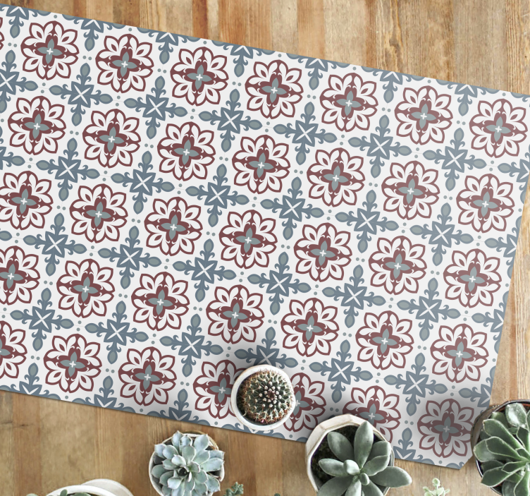 Botanicky inspirovaný prvek Mozaikový vinylový koberec - TenStickers