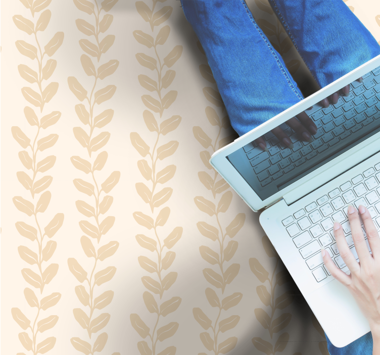 Botanický vzor Vinylový koberec s květinami a rostlinami - TenStickers