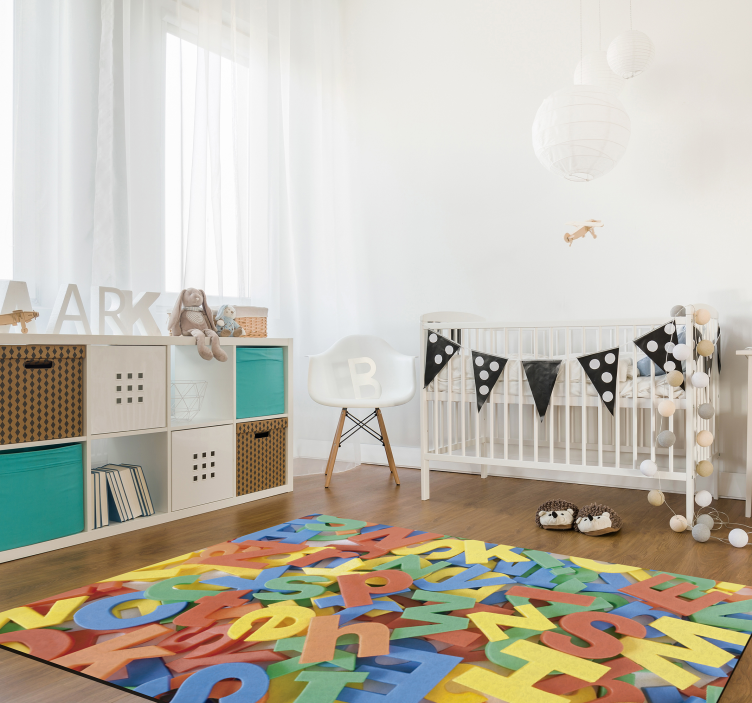 Chaotický abeceda koberec vinyl abeceda - TenStickers