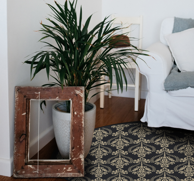 Damaškové bezešvé vzor vinylový koberec kancelář - TenStickers