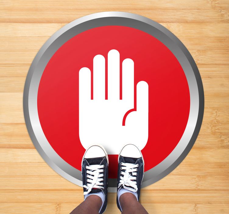 Dekorace stop signálu Mramorový vinylový koberec - TenStickers