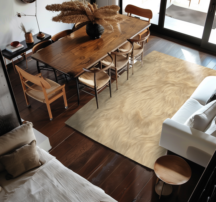 Design s vlněným efektem Vinylový koberec v jídelně - TenStickers