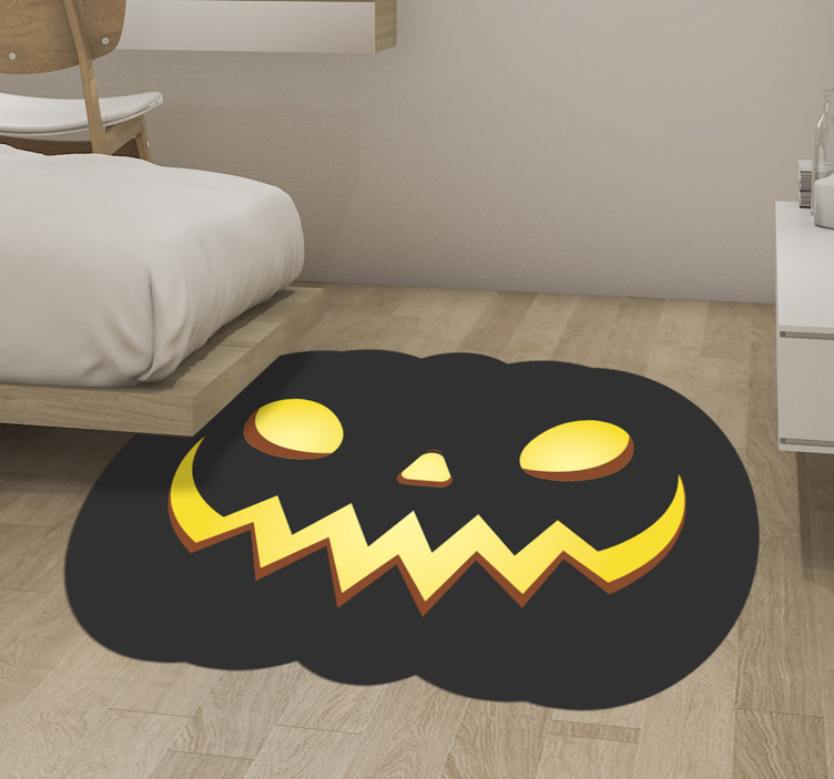 Děsivý vinylový koberec halloween dýně - TenStickers