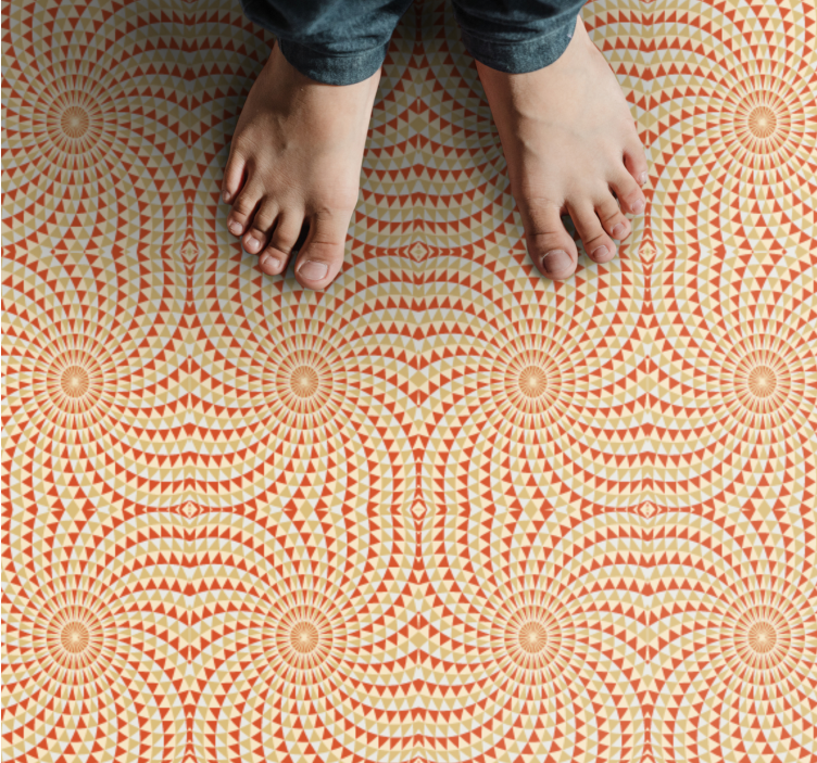 Detail vzoru mandaly Mandala vinylový koberec - TenStickers