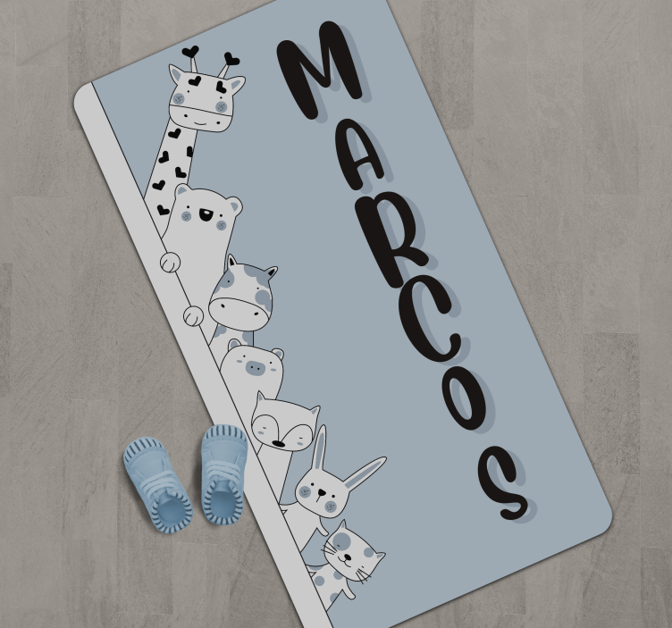 Dětský vinylový koberec přizpůsobený zvířatům - TenStickers