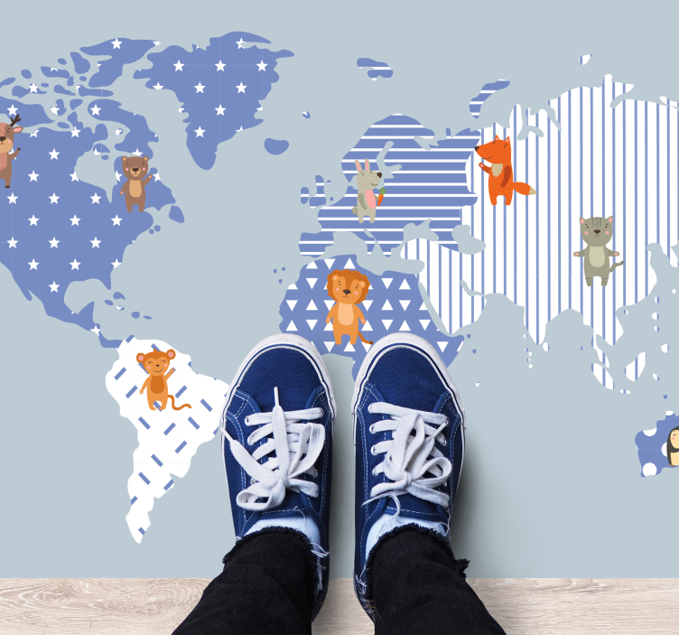 Dobrodružství na mapě světa Ostatní Vinylový koberec - TenStickers