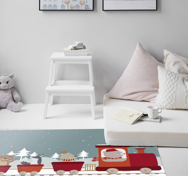 Dobrodružství se zvířecím vlakem Ostatní Vinylový koberec - TenStickers