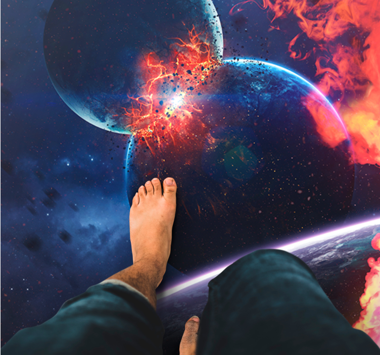 Dobrodružství v kosmické galaxii Vinylový koberec s hvězdami - TenStickers