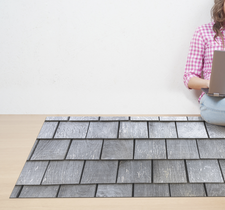 Vinylový koberec s efektem zvětralého dřeva - TenStickers