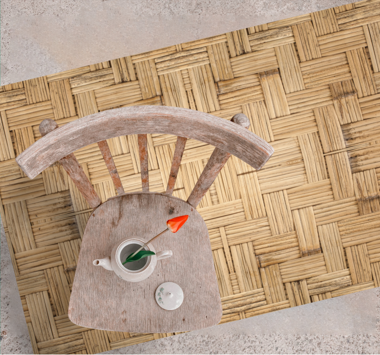 Dřevěný vinylový koberec s efektem tkaného dřeva - TenStickers