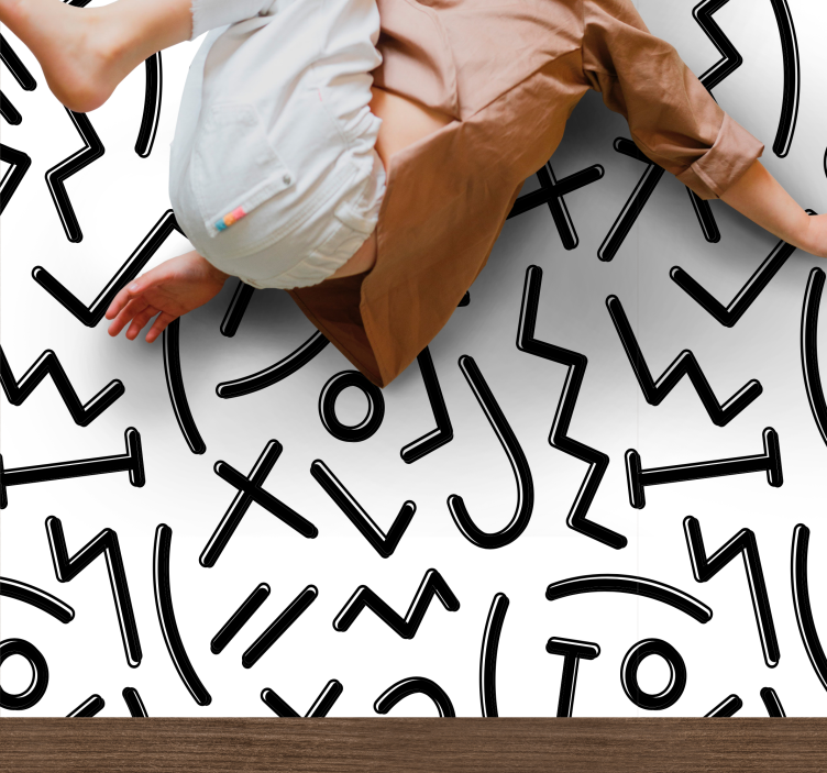 Dynamické abstraktní linie Ostatní Vinylový koberec - TenStickers