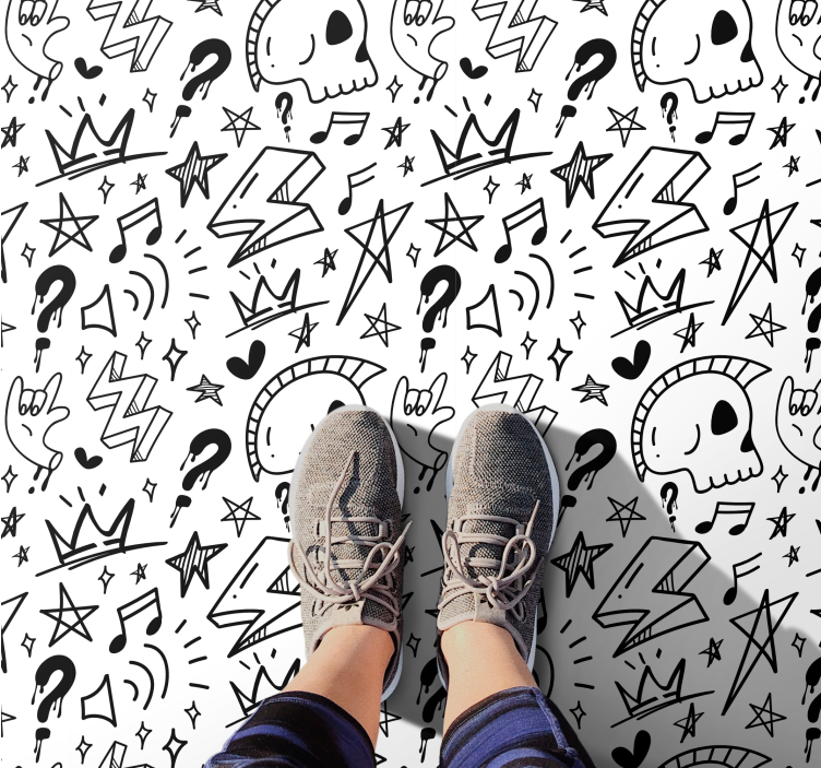 Eklektické teen vzory Vinylový koberec pro teenagery - TenStickers