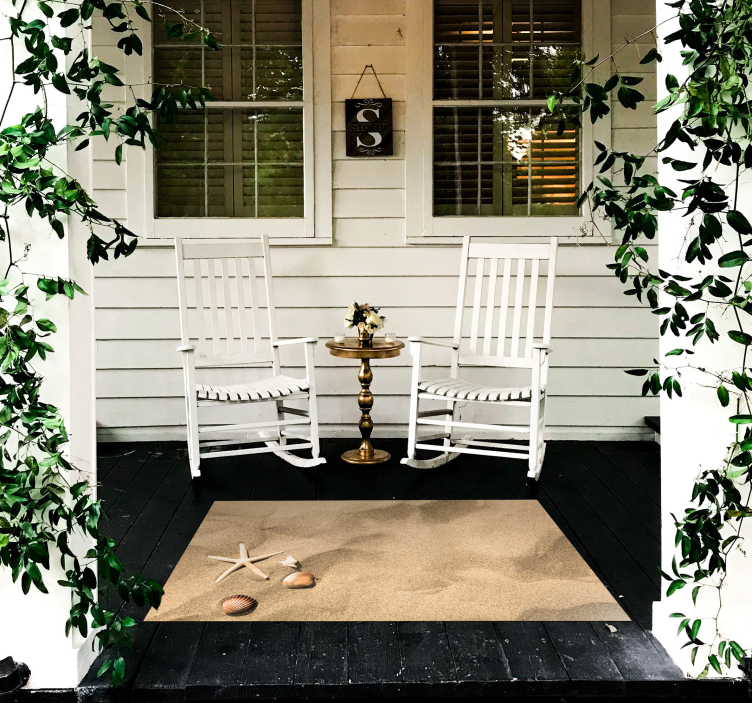 Elegance na pláži Vinylová rohož na balkon - TenStickers