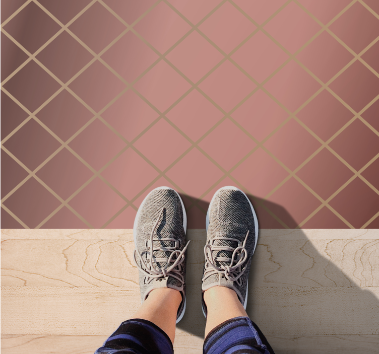 Elegantní diamantový vzor Moderní vinylový koberec - TenStickers