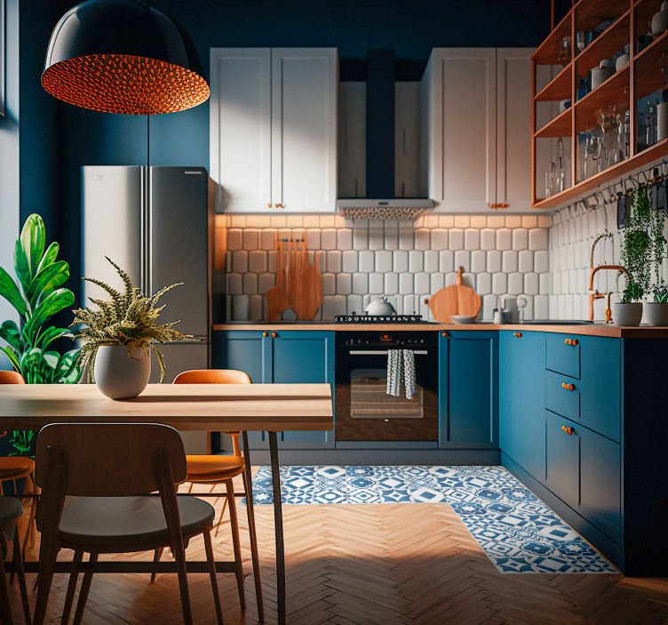 Elegantní dlaždice z vinylové kuchyně - TenStickers