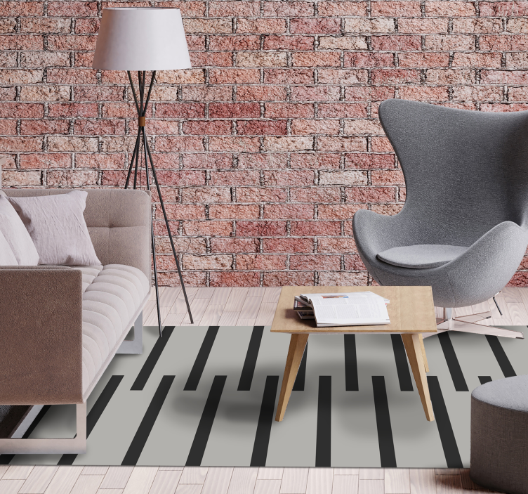 Elegantní pruhovaný vzor Moderní vinylový koberec - TenStickers