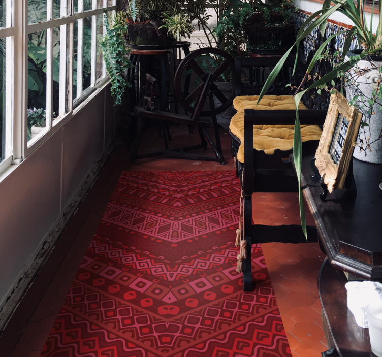 Etnická vzorovaná cesta Etnický vinylový koberec - TenStickers